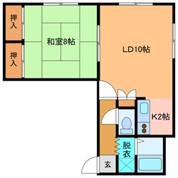 ﾋﾞｭｰﾊｲﾂ古田の物件間取画像